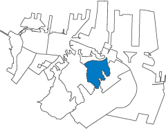 第四地区南部の位置